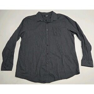 Murano Liquid Luxury Mens XL Checkered/Solid Stripes Long Sleeve Button Up XL
